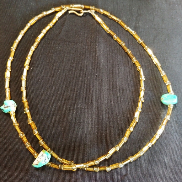 Hand Crafted Jewelry - Vintage turquoise necklace